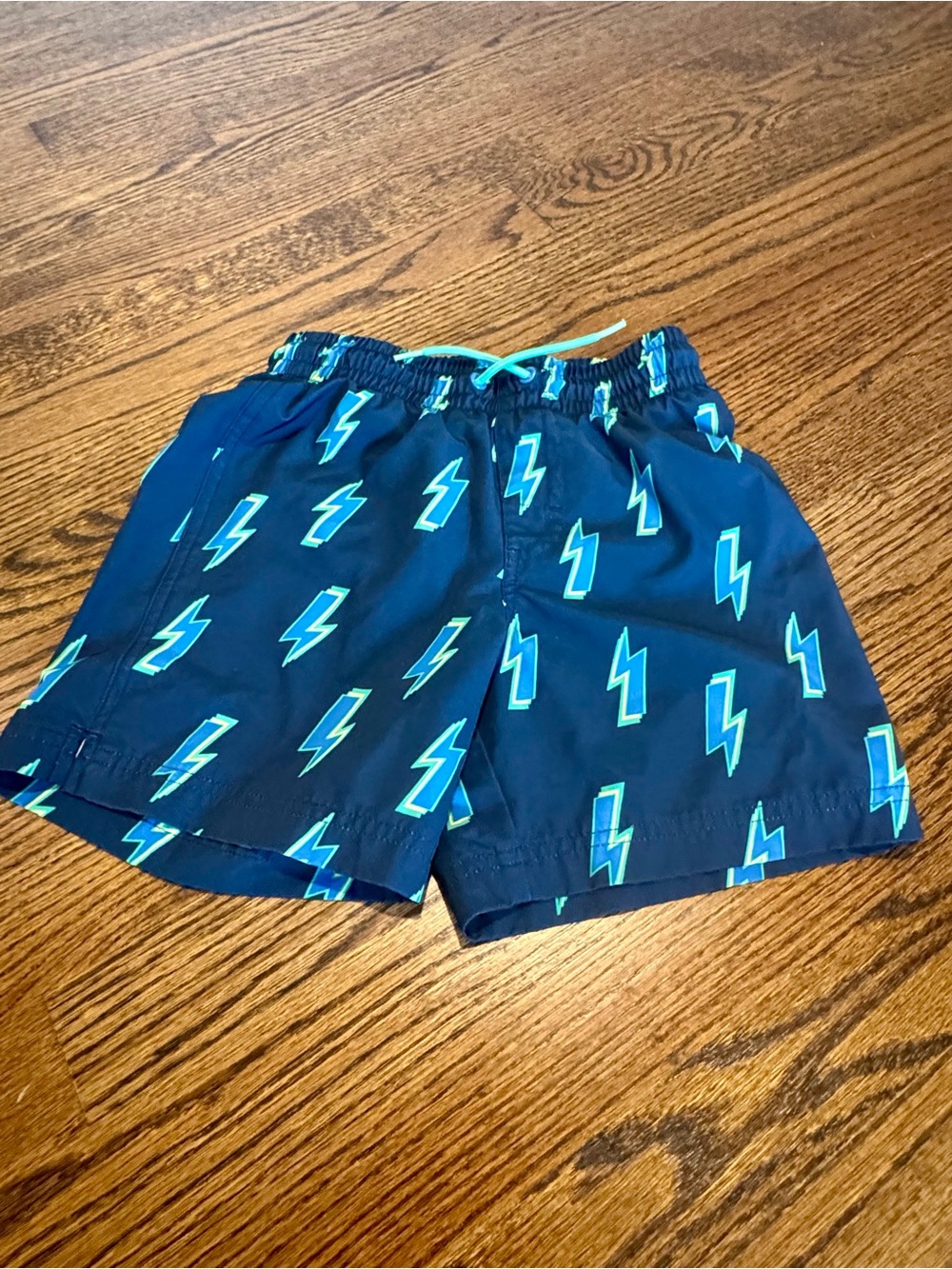 Navy Lightning Bolt Swim Shorts - boys